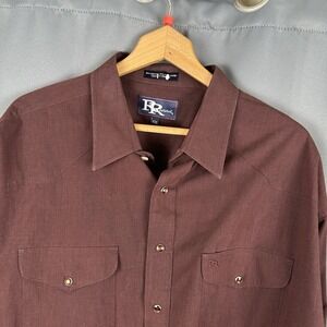 VTG Resistol‎ Long Sleeve Western Casual Button-Down Shirt for Men - Red 2XL